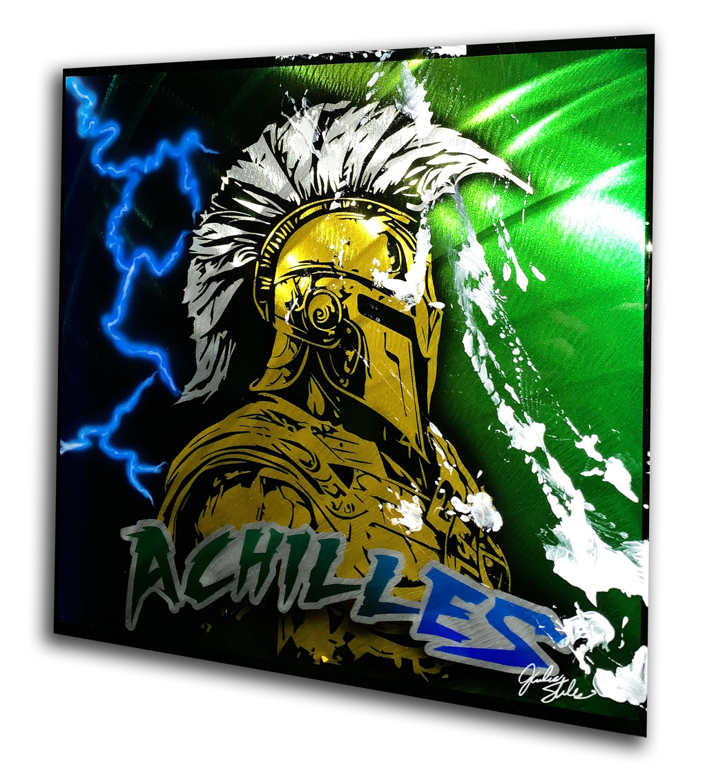 Achilles Warrior Portrait Aluminum Plate