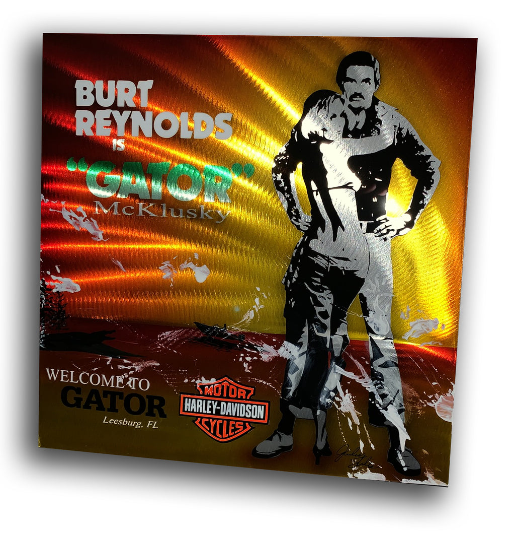 Burt Reynolds GATOR movie Portrait Aluminum Plate