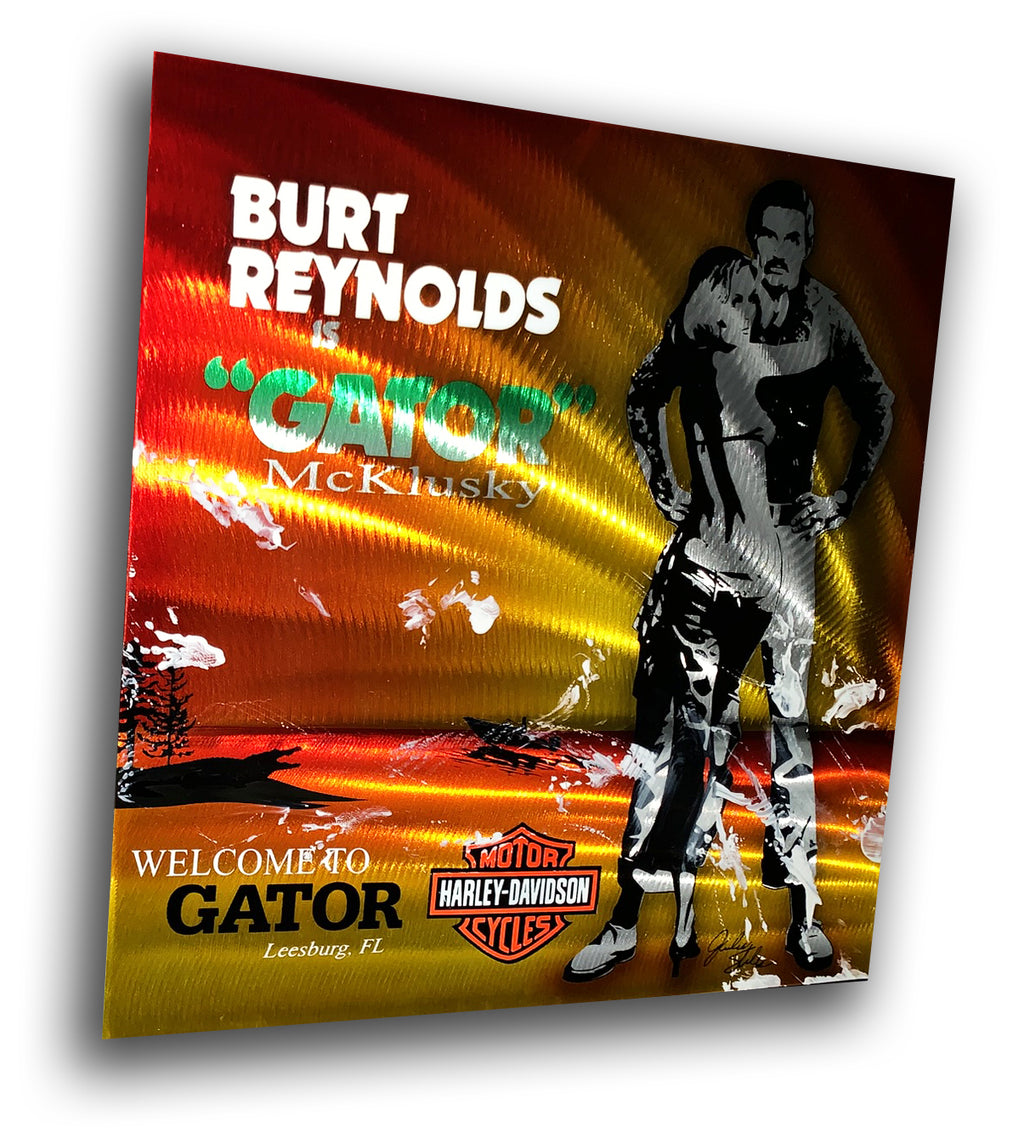 Burt Reynolds GATOR movie Portrait Aluminum Plate