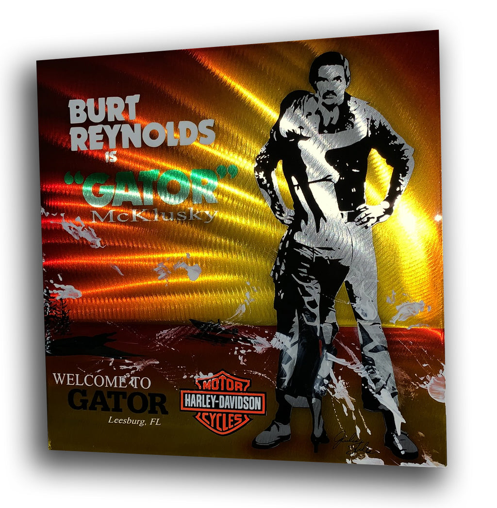 Burt Reynolds GATOR movie Portrait Aluminum Plate