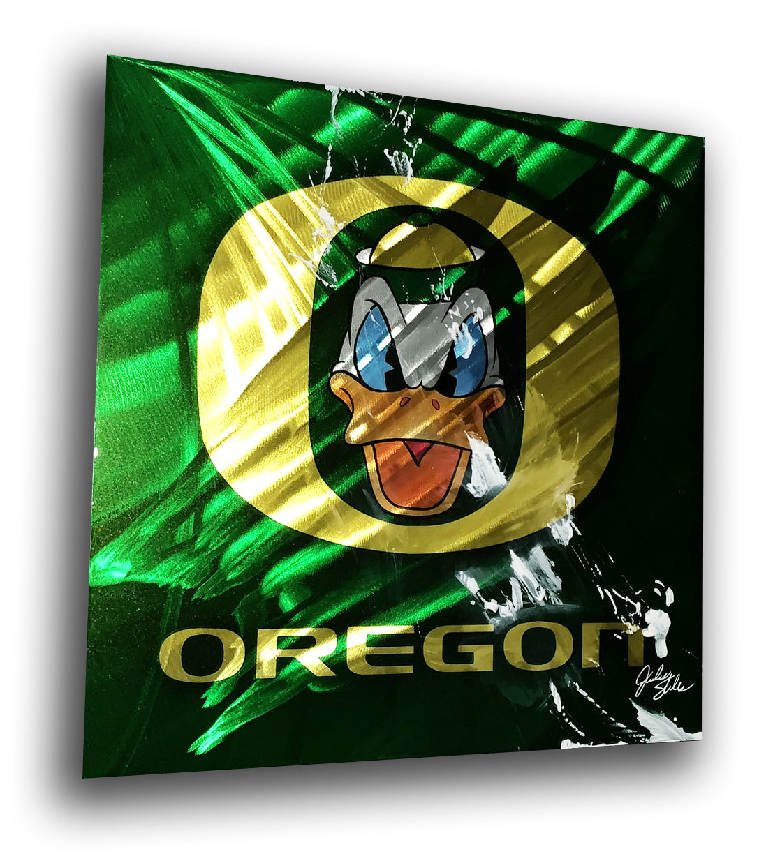 Oregon Ducks Portrait LOGO Aluminum Plate