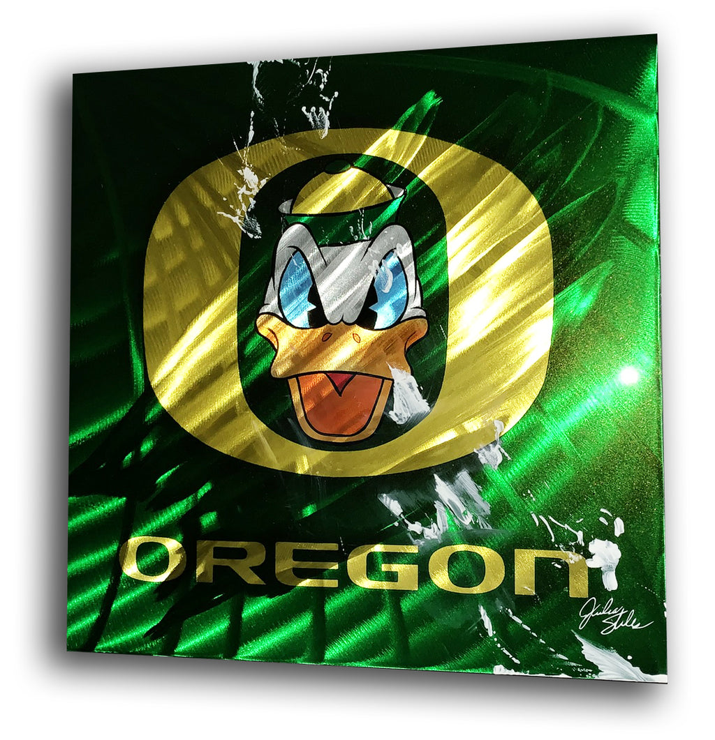 Oregon Ducks Portrait LOGO Aluminum Plate