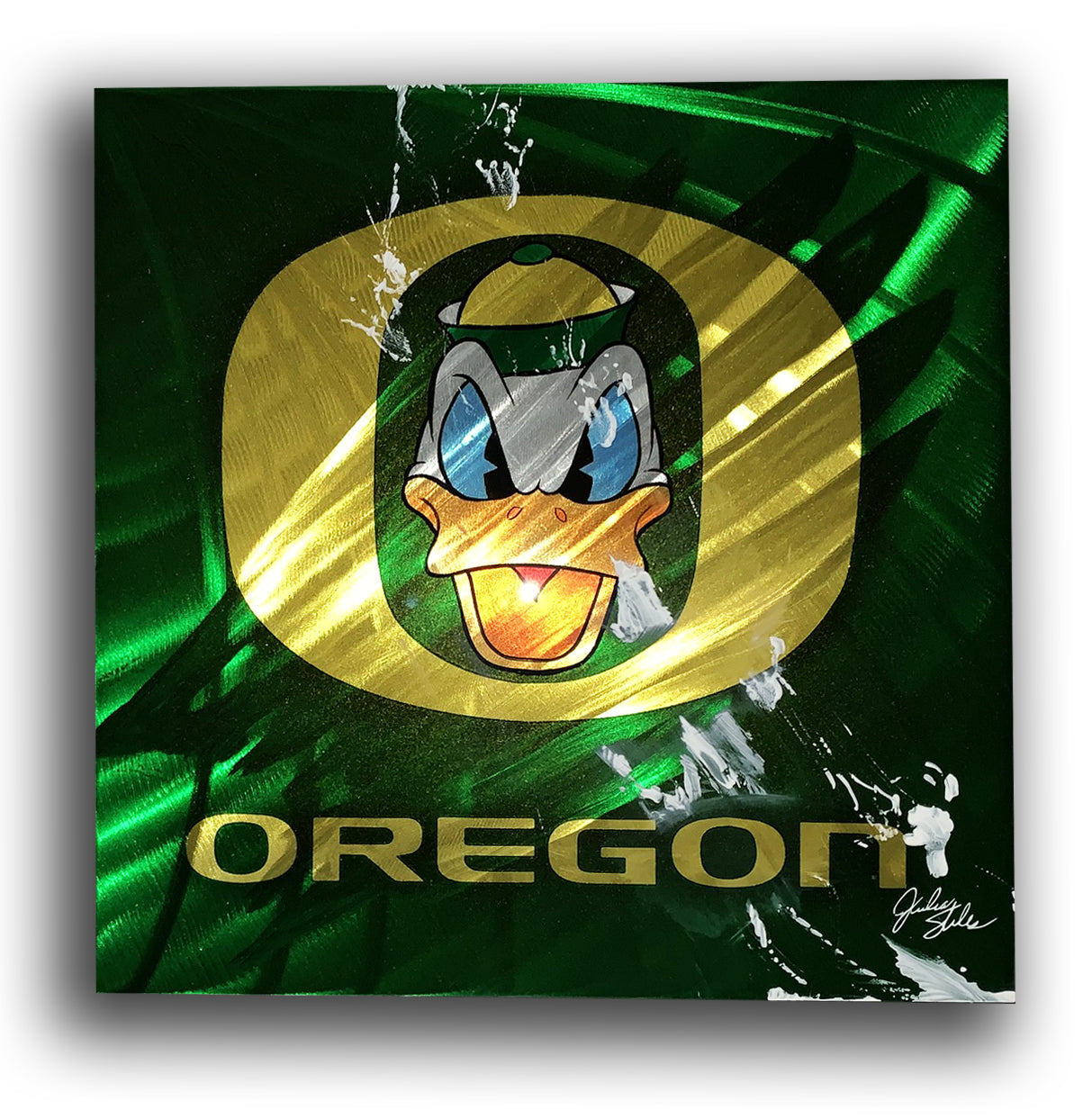 Oregon Ducks Portrait LOGO Aluminum Plate