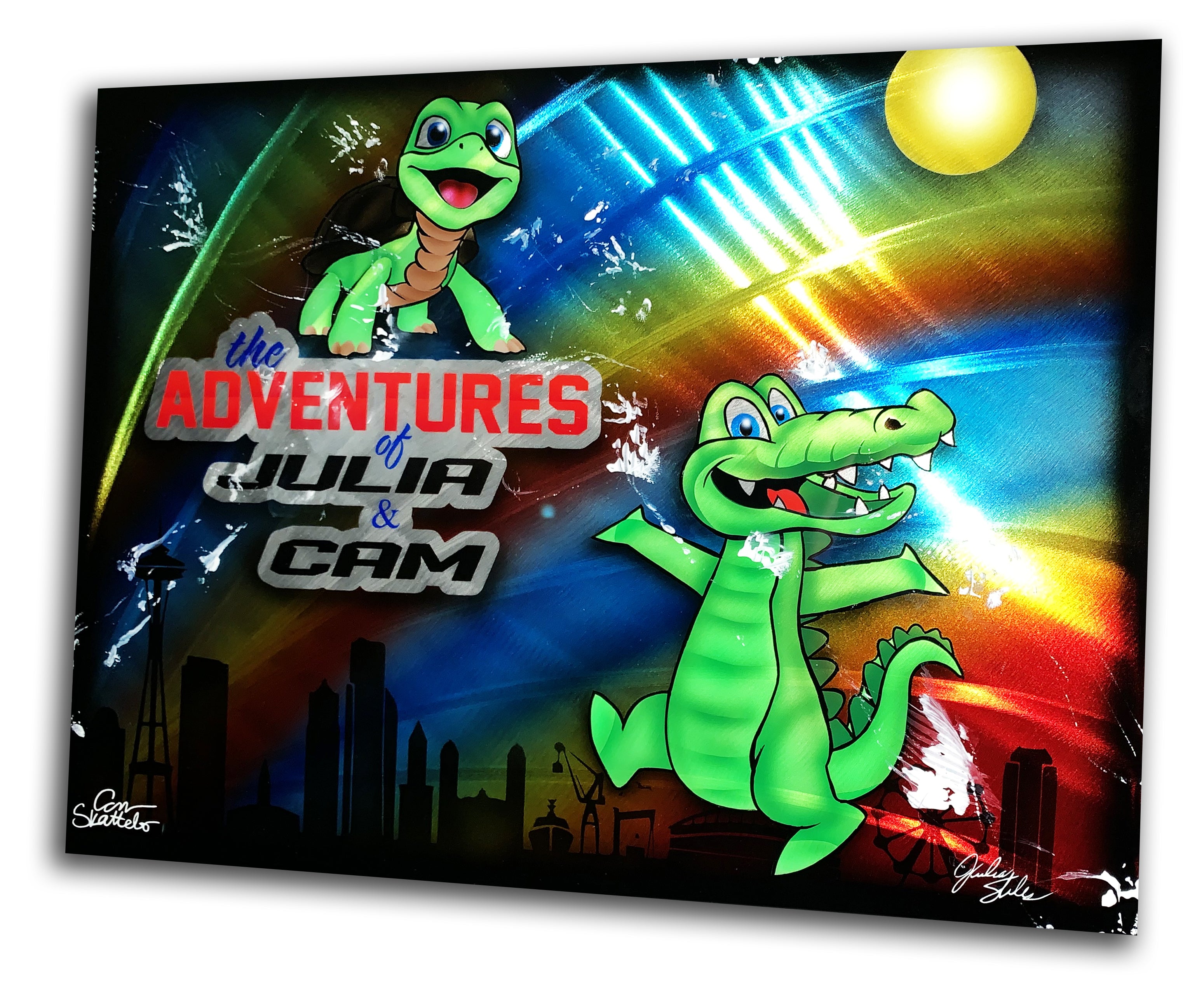 Adventures of Julia Stiles and Cam Skattebo Aluminum Plate