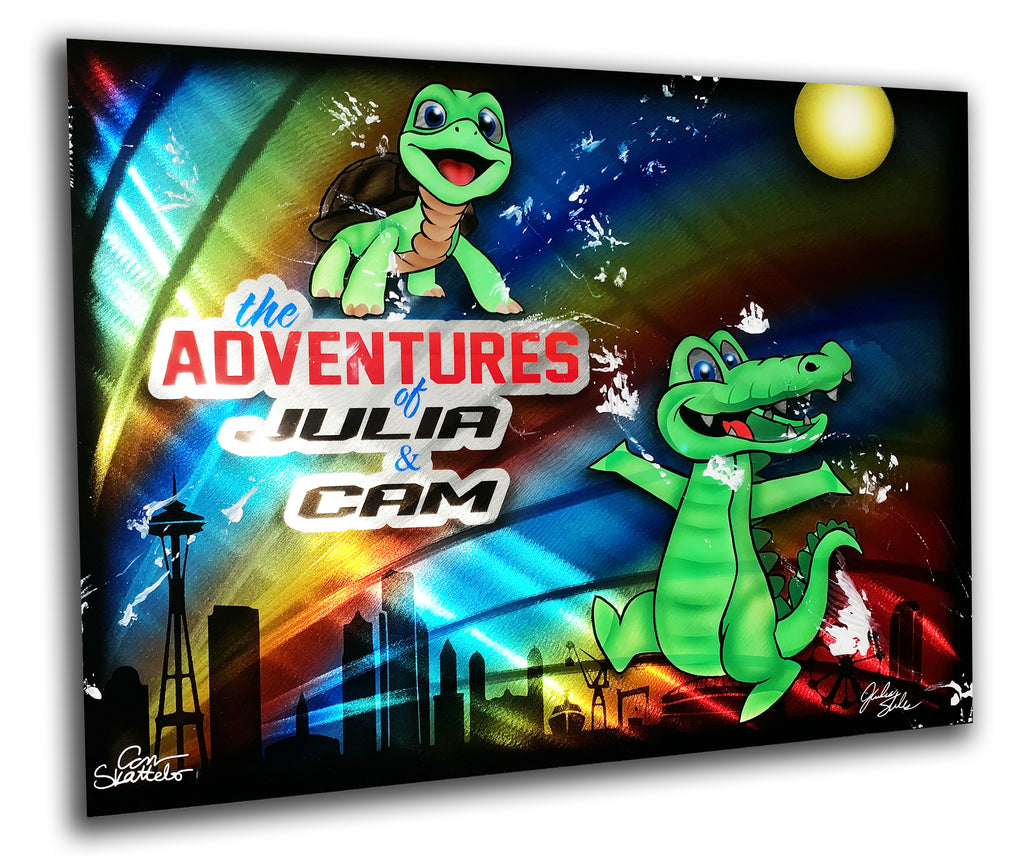 Adventures of Julia Stiles and Cam Skattebo Aluminum Plate