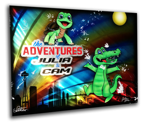 Adventures of Julia Stiles and Cam Skattebo Aluminum Plate
