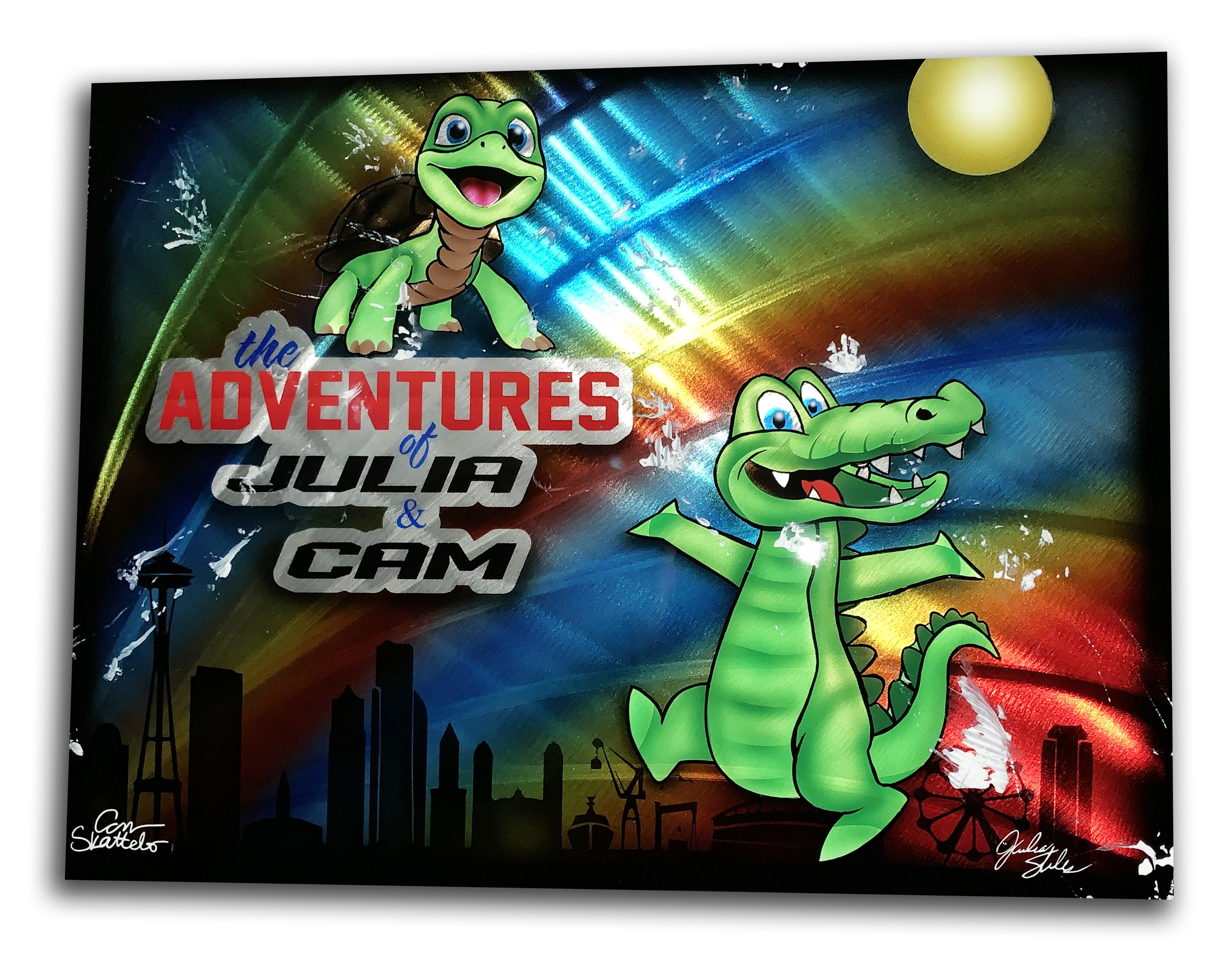 Adventures of Julia Stiles and Cam Skattebo Aluminum Plate