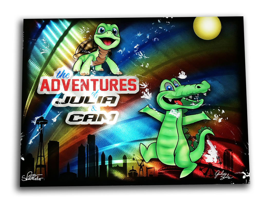 Adventures of Julia Stiles and Cam Skattebo Aluminum Plate