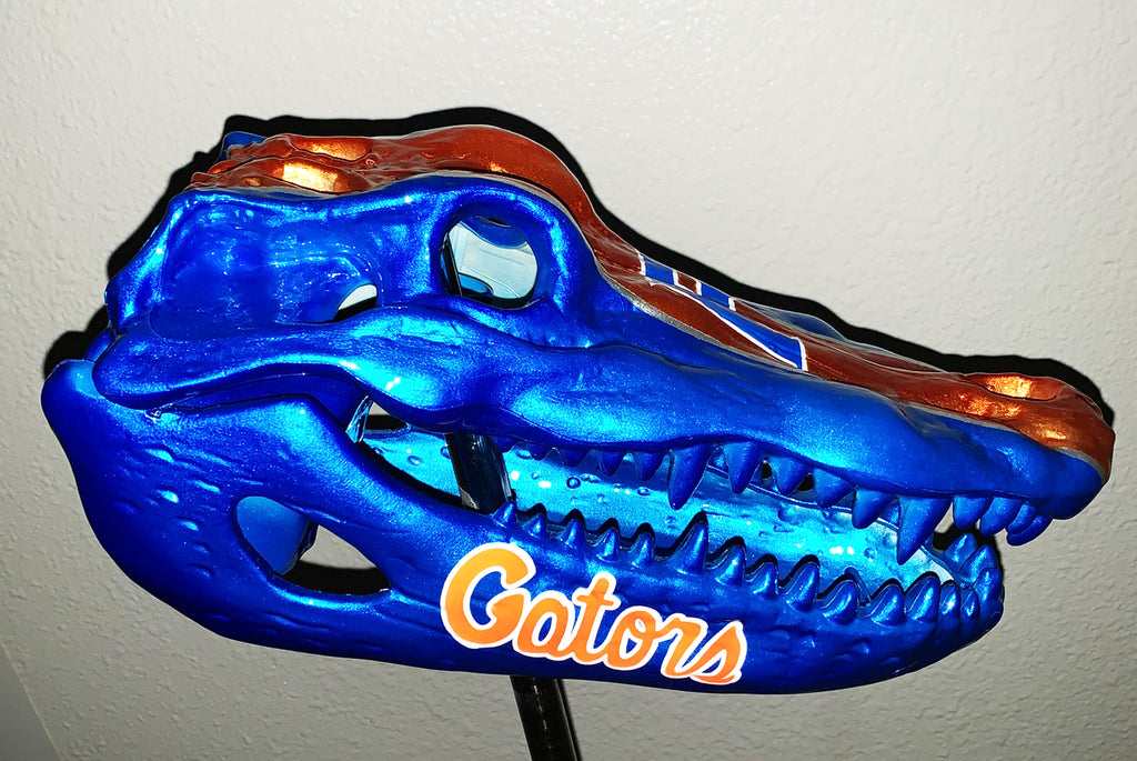 Florida Gators custom painted Alligator TEAM Skull