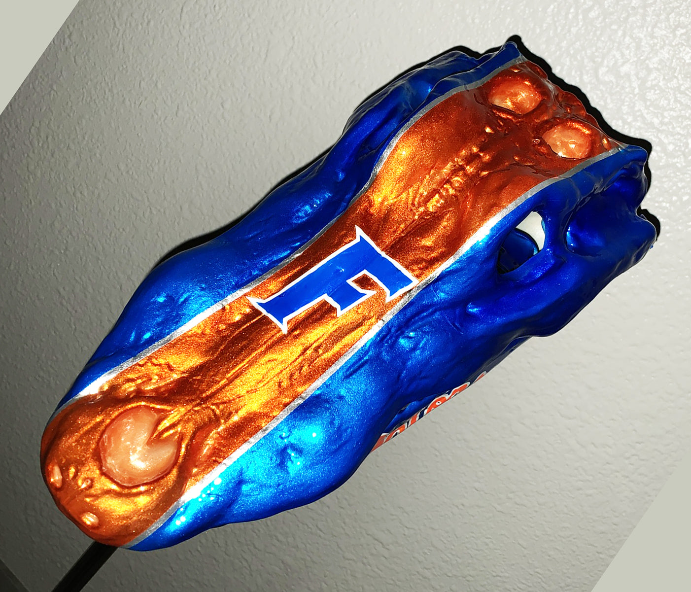 Florida Gators custom painted Alligator TEAM Skull