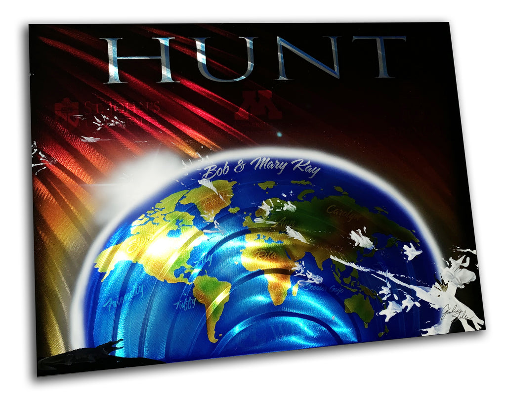 HUNT -FAMILY themed Aluminum Custom Portrait