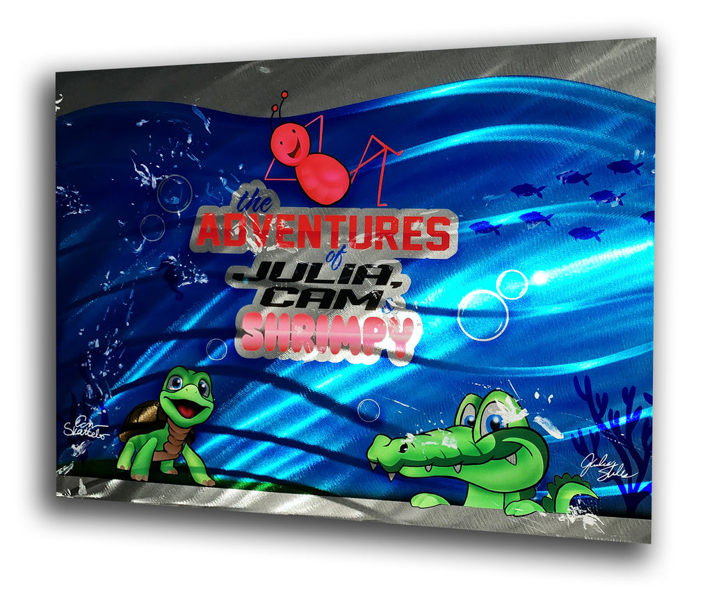 Adventures of Julia Stiles, Shrimpy, and Cam Skattebo Aluminum Plate