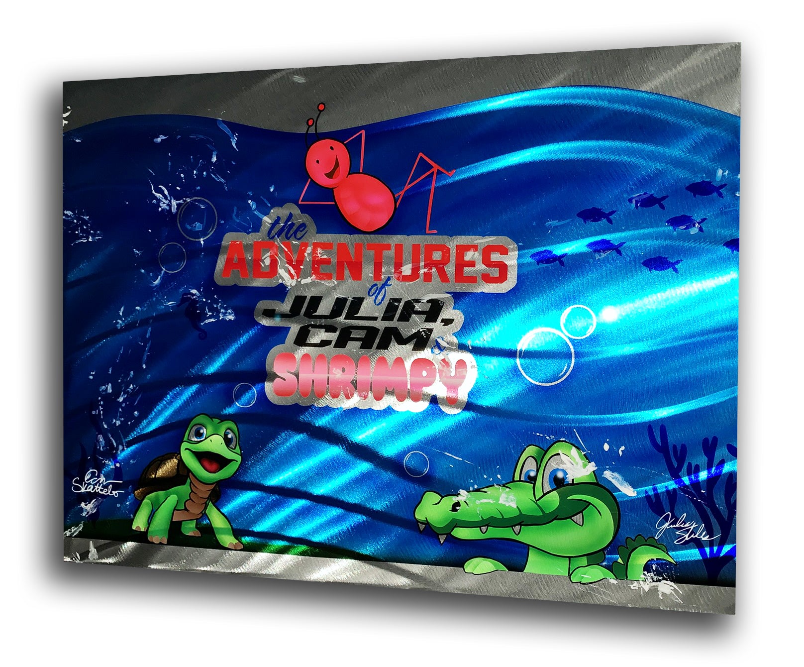 Adventures of Julia Stiles, Shrimpy, and Cam Skattebo Aluminum Plate