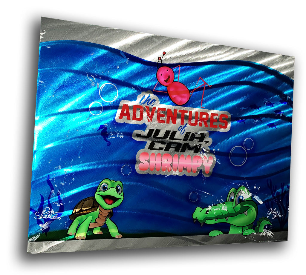Adventures of Julia Stiles, Shrimpy, and Cam Skattebo Aluminum Plate