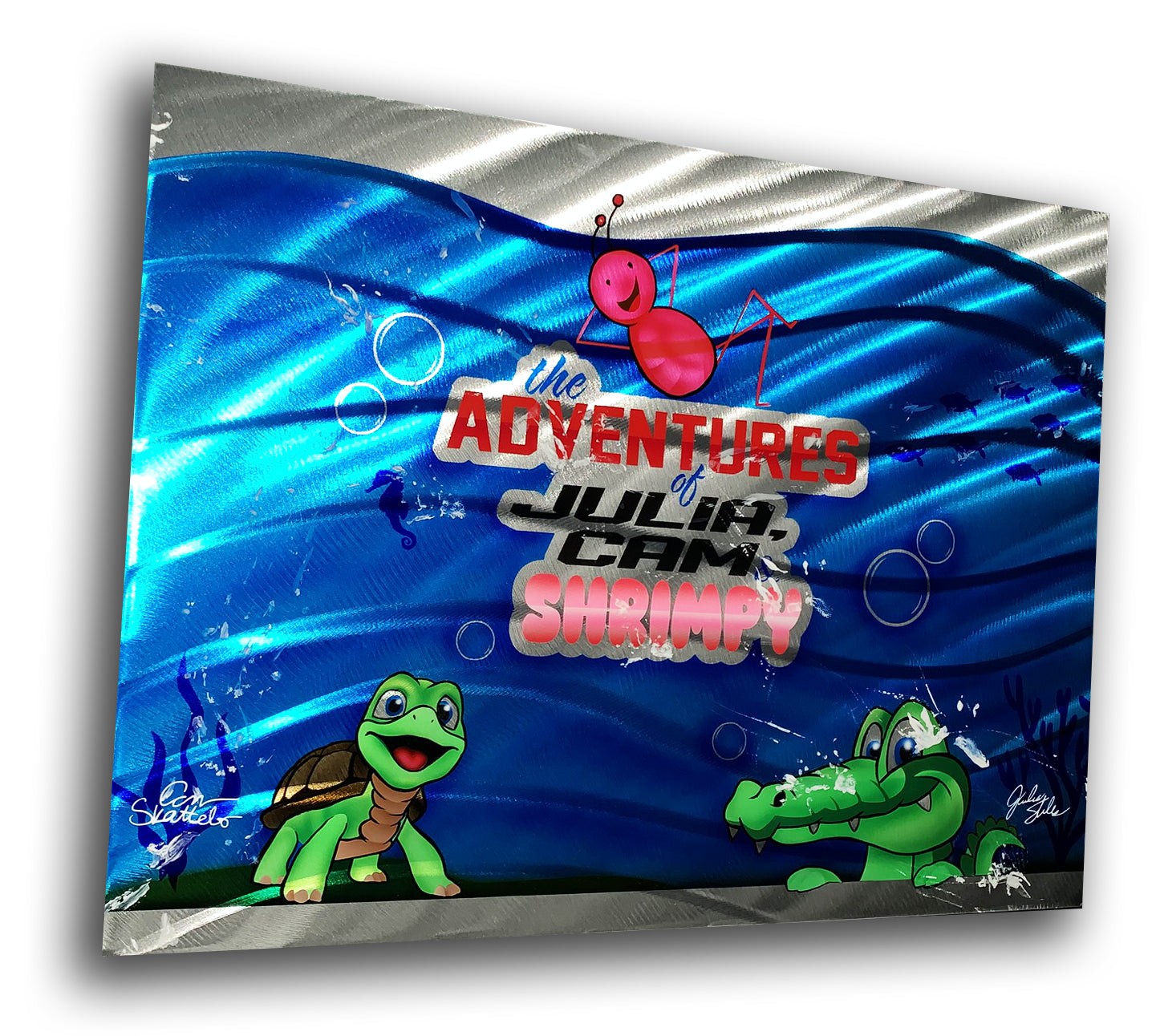 Adventures of Julia Stiles, Shrimpy, and Cam Skattebo Aluminum Plate