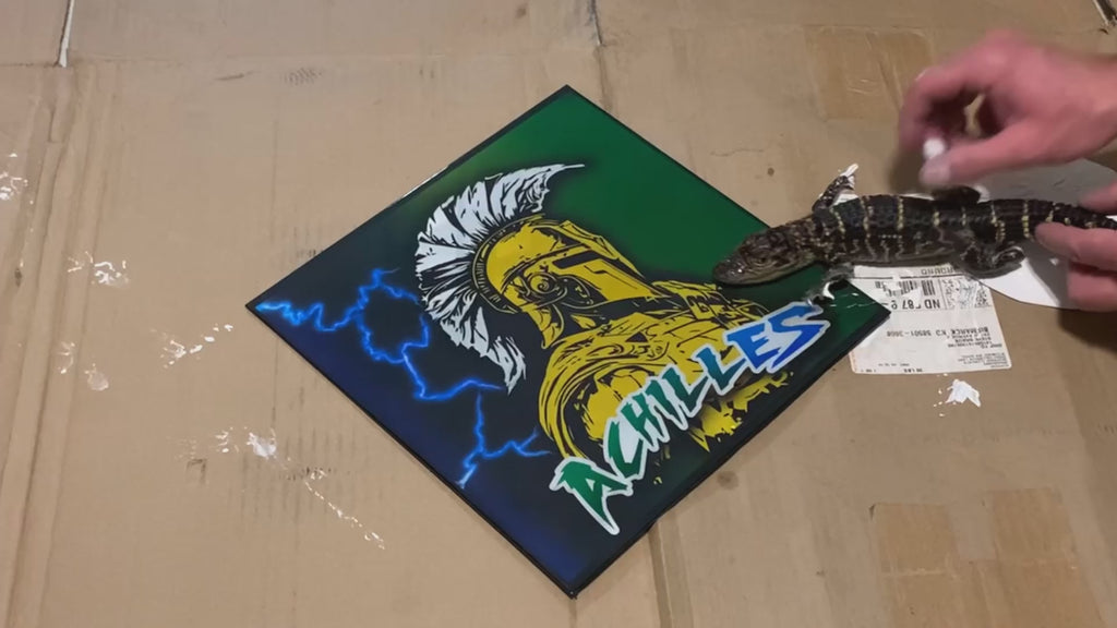 Achilles Warrior Portrait Aluminum Plate