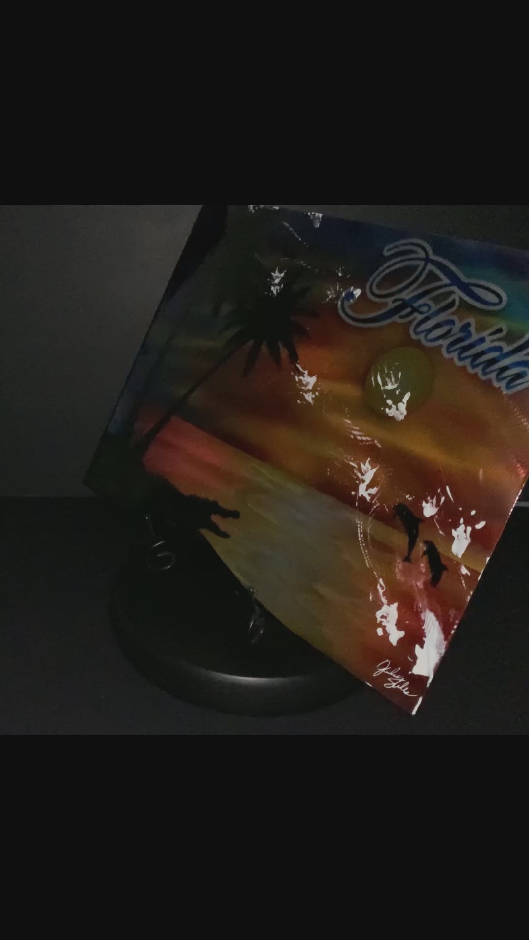 Florida Sunset Scene Portrait Aluminum Plate