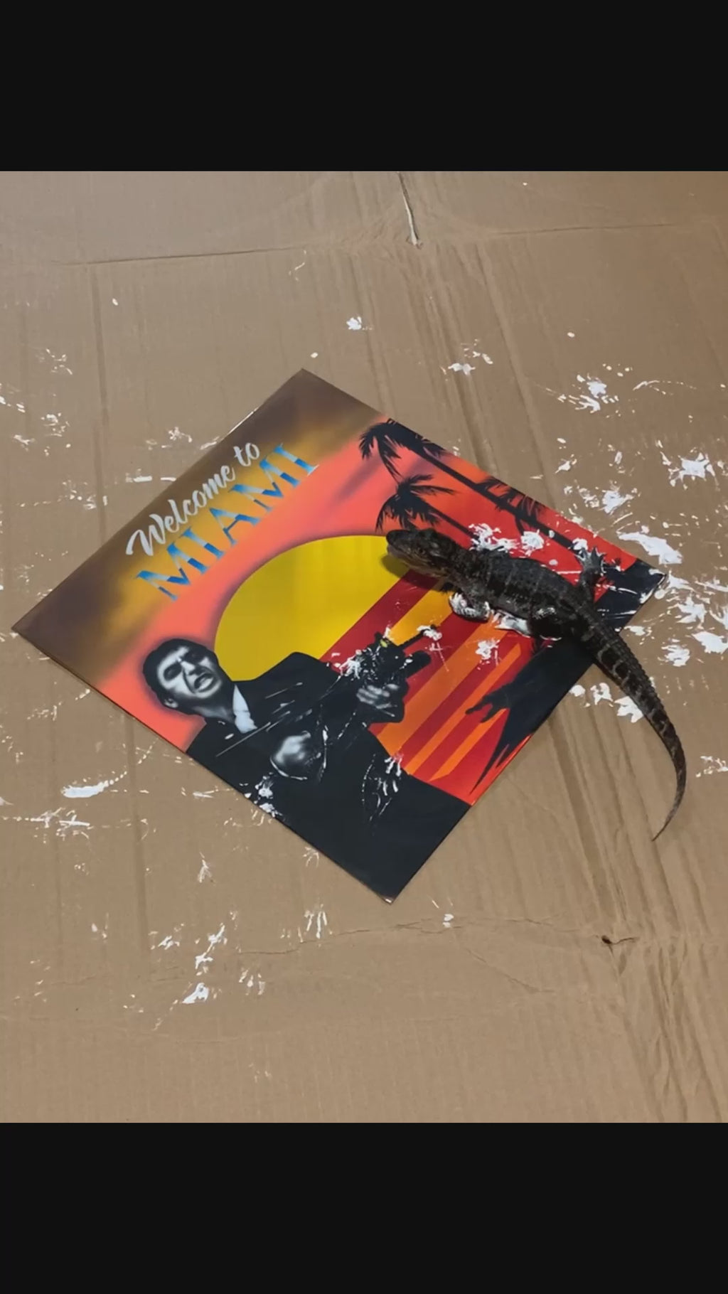 SCARFACE movie Welcome to Miami Portrait Aluminum Plate