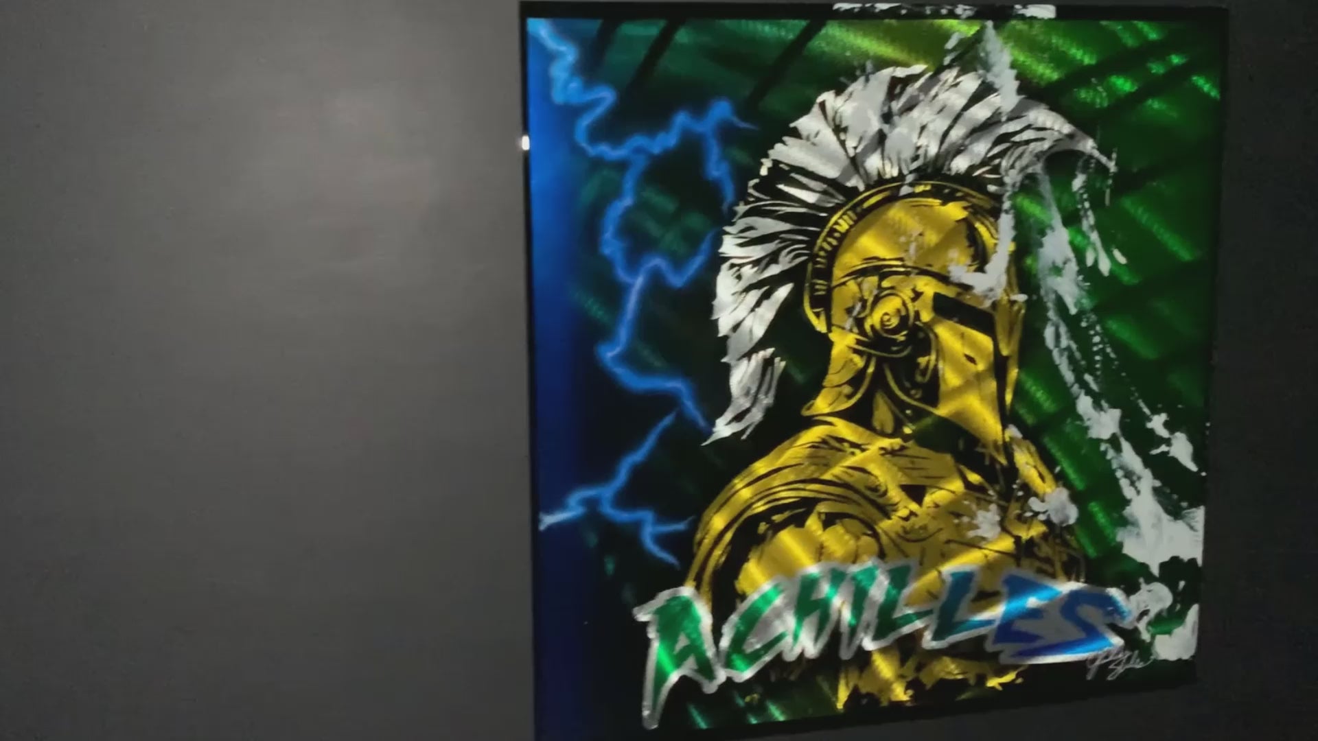 Achilles Warrior Portrait Aluminum Plate