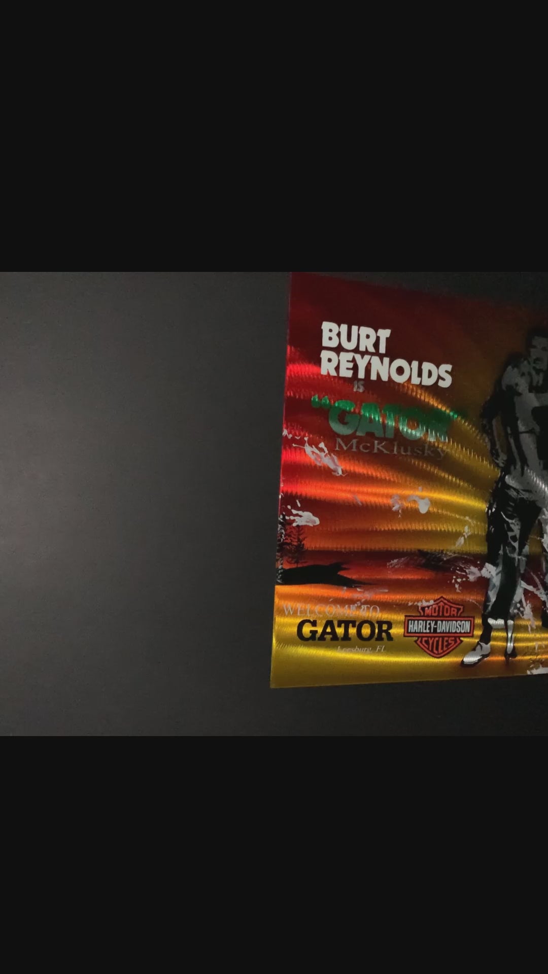 Burt Reynolds GATOR movie Portrait Aluminum Plate