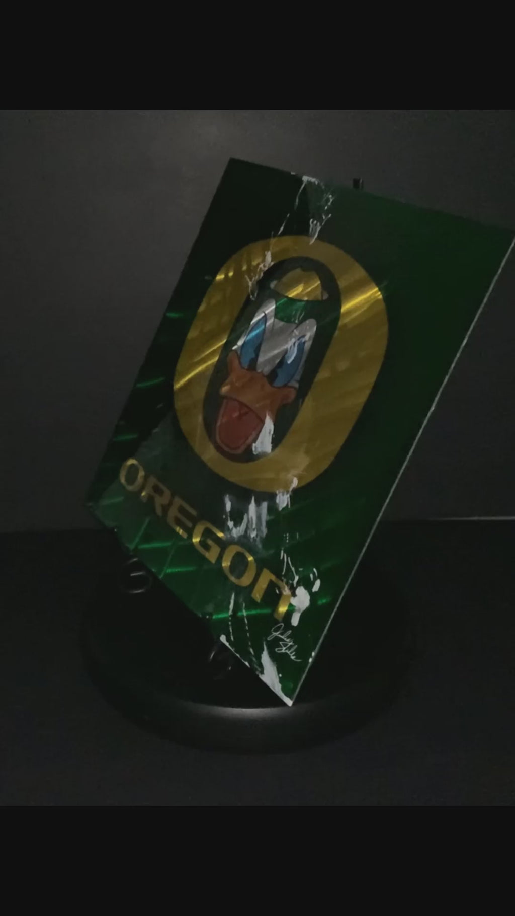 Oregon Ducks Portrait LOGO Aluminum Plate