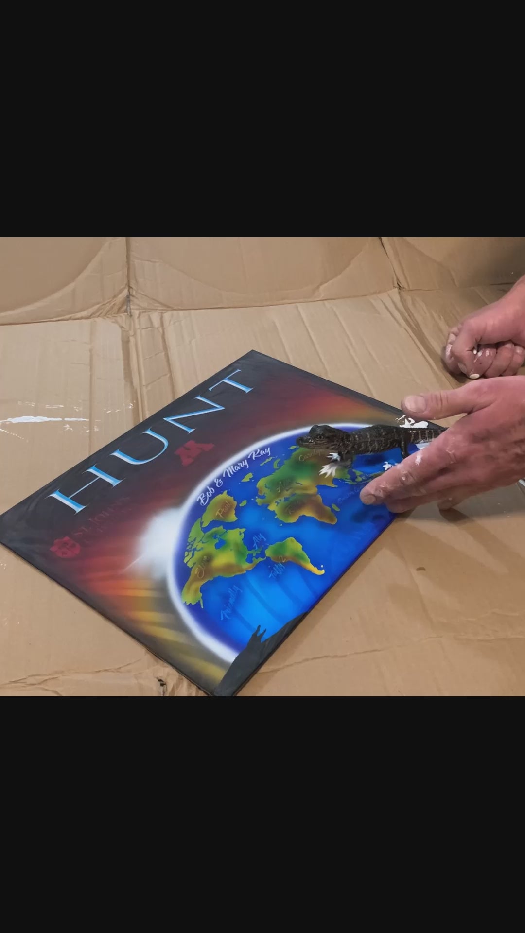 HUNT -FAMILY themed Aluminum Custom Portrait